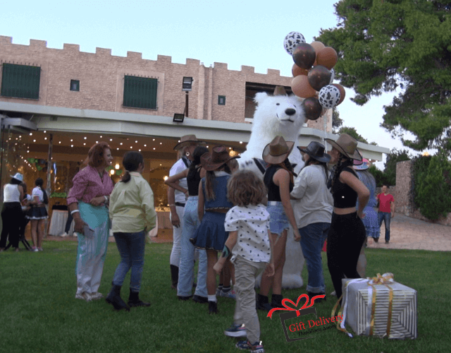 White Bear for Children's Kids Parties in Athens. Order a greeting from a polar bear in Athens. Polar bear for birthday. polar bear in Athens. Order a Polar Bear for children's kids parties. Animator White Polar Bear for a Children's kids Party in Athens. Mascotte White Polar Bear at a kids children's party. Gift Delivery.